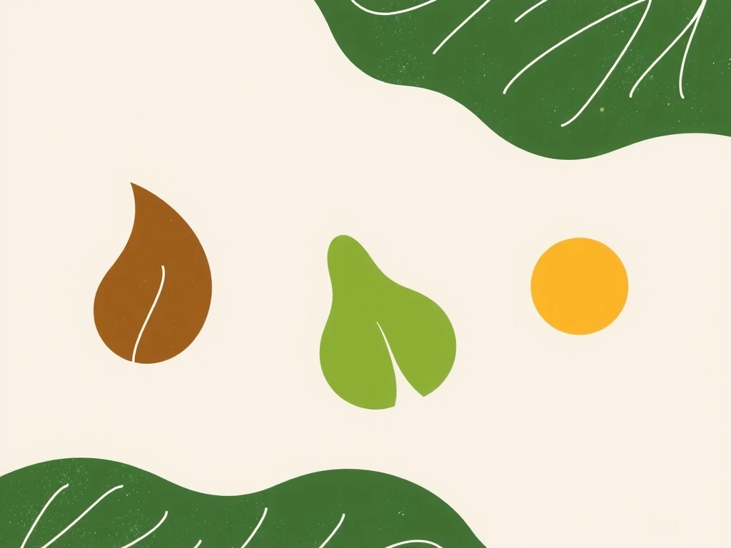 Abstrakcyjna reprezentacja naturalnego zdrowia i równowagi, organiczne kształty, płynne linie, kolory ziemi i zieleni, bez tekstu.