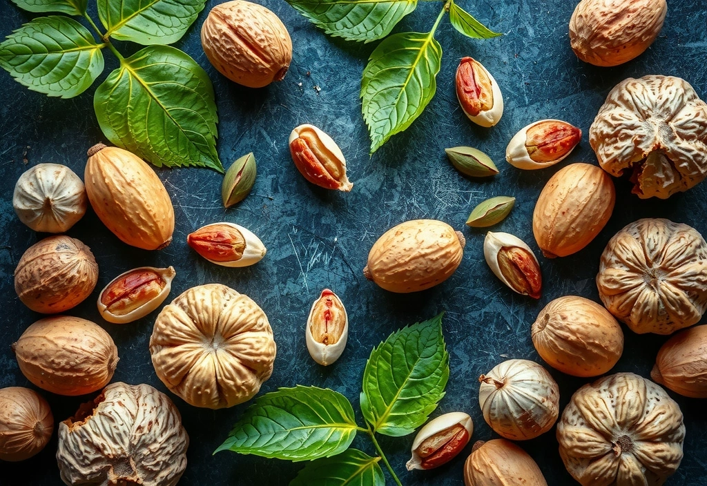 Abstrakcyjny obrazek natury z elementami zdrowej żywności